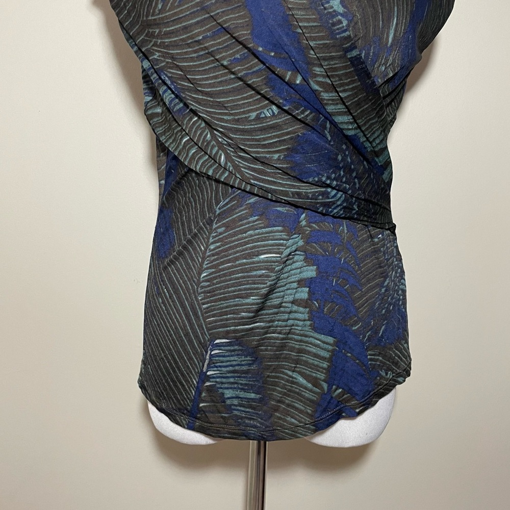 MaxMara Multicolor Printed Stretch Wrap Top - Picture 3 of 6